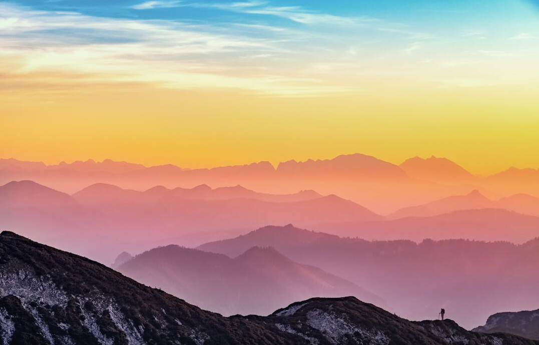 sunrise over mountains