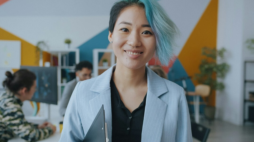 successful person smiling